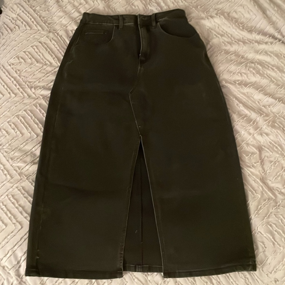 Black Denim Skirt